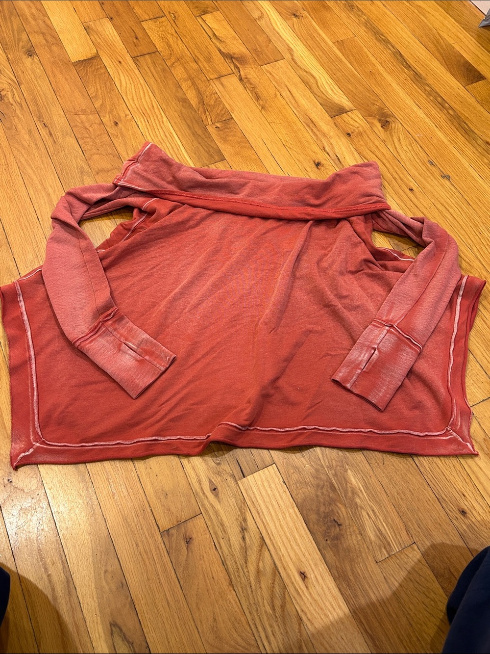 Free People Off-Shoulder Long Sleeve Top